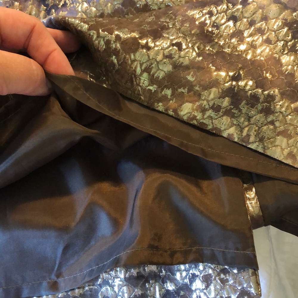 ELLEN TRACY Size 14 Shimmer SnakeScale Lined Skirt Elegant Party Luxe $298 NEW - Picture 13 of 14